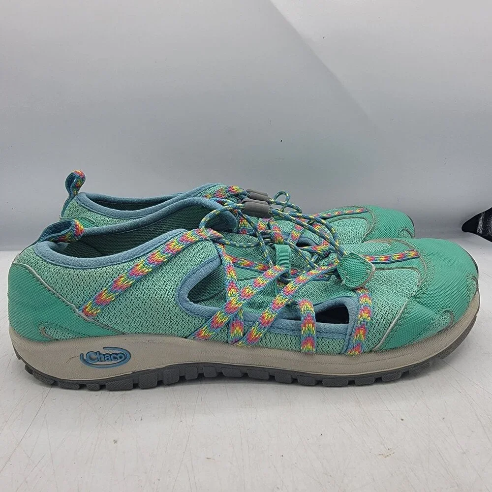 Chaco Outcross Girls 6 Teal Green Sandal Shoes Casual Outdoors Beach Walking